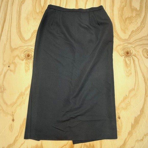 Michele New York Dresses & Skirts - Michele New York Black Vintage Midi Pencil Skirt Size 14 Made in USA High Waist